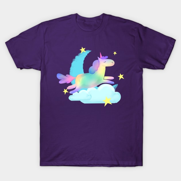 Dreamy Unicorn T-Shirt by AlondraHanley